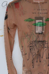 Walter Van Beirendonck Mateusz Sarzynski long-sleeved tattoo top AW22-23 8051 light skin color